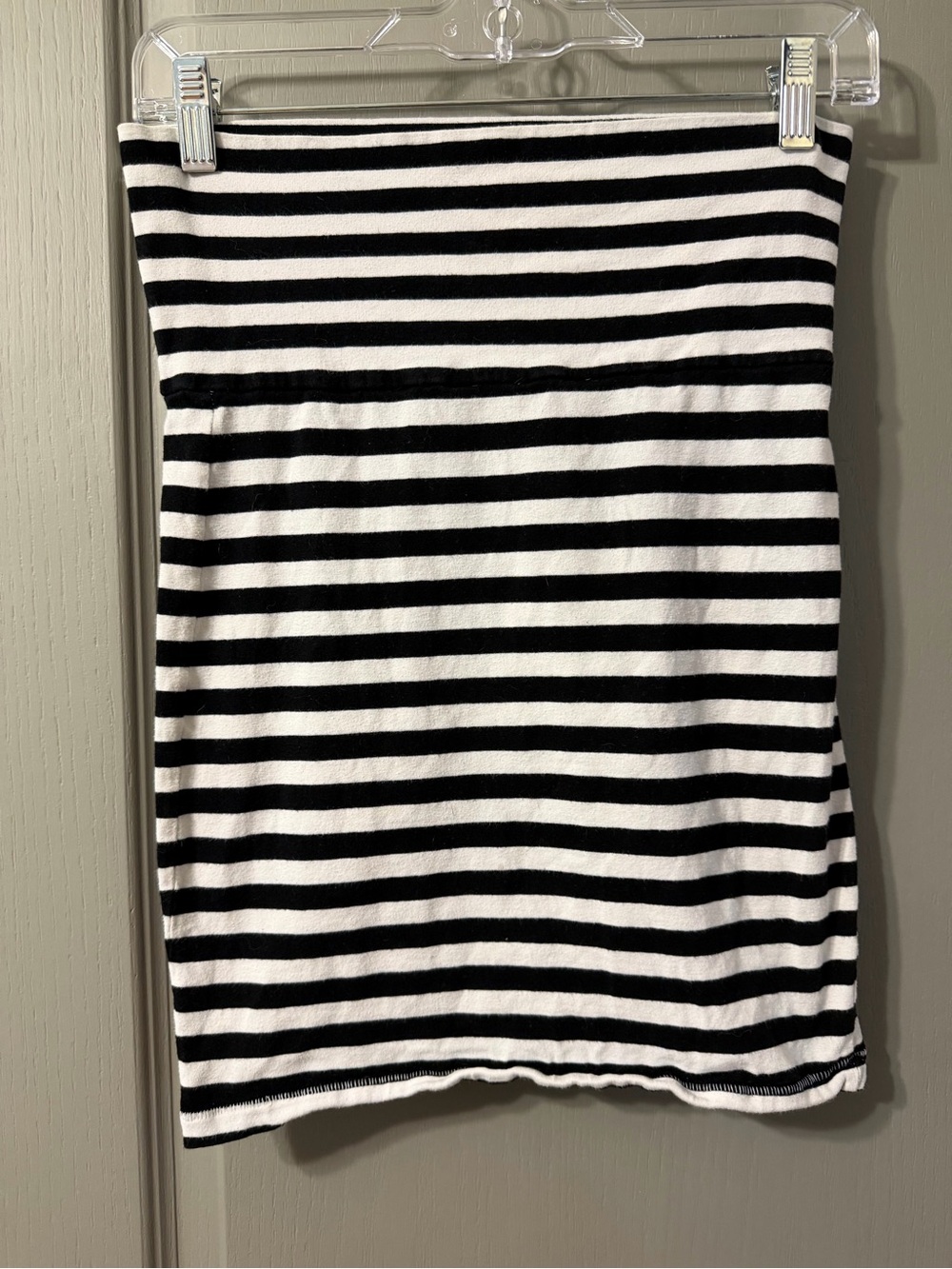 Forever 21 Striped Black & White Tube / Pencil Skirt